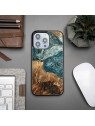 Resin & Wood iPhone 15 series case – Planets - Earth