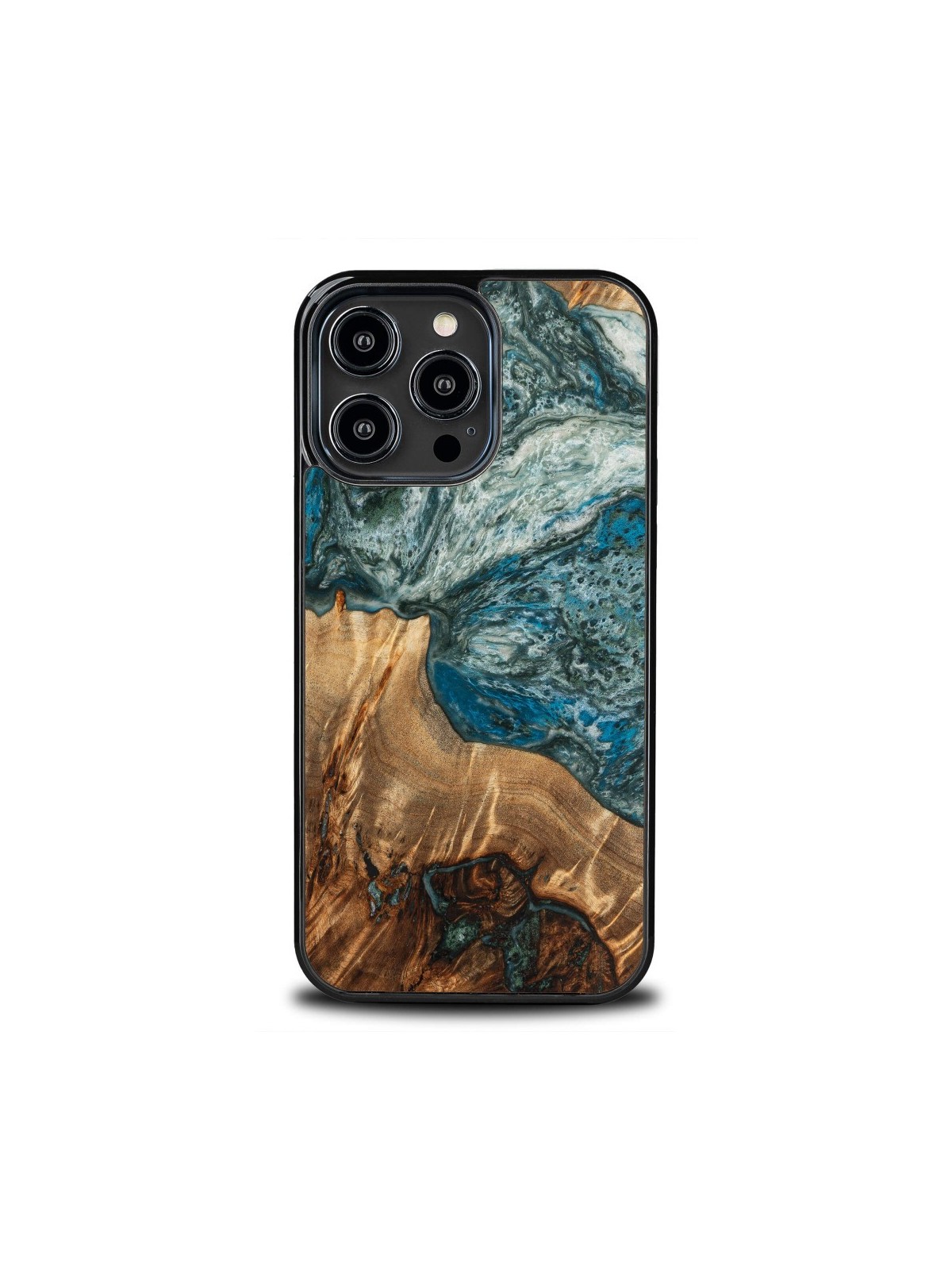 Resin & Wood iPhone 15 series case – Planets - Earth