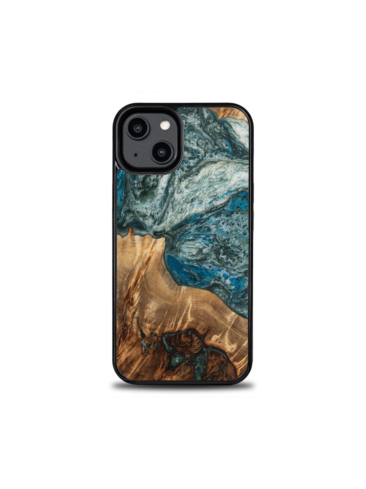 Resin & Wood iPhone 15 series case – Planets - Earth