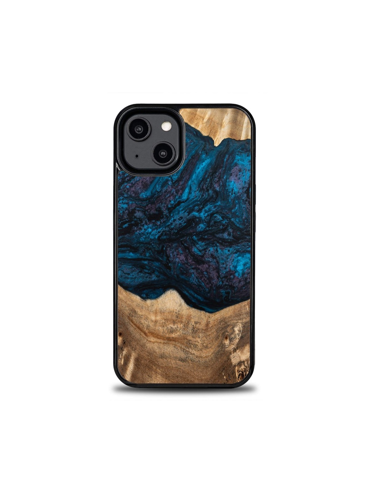 Resin & Wood iPhone 15 series case – Planets - Neptune