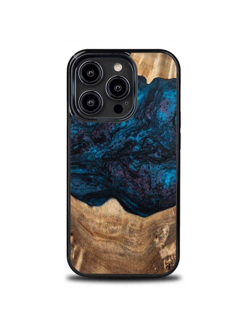 Resin & Wood iPhone 15 series case – Planets - Neptune