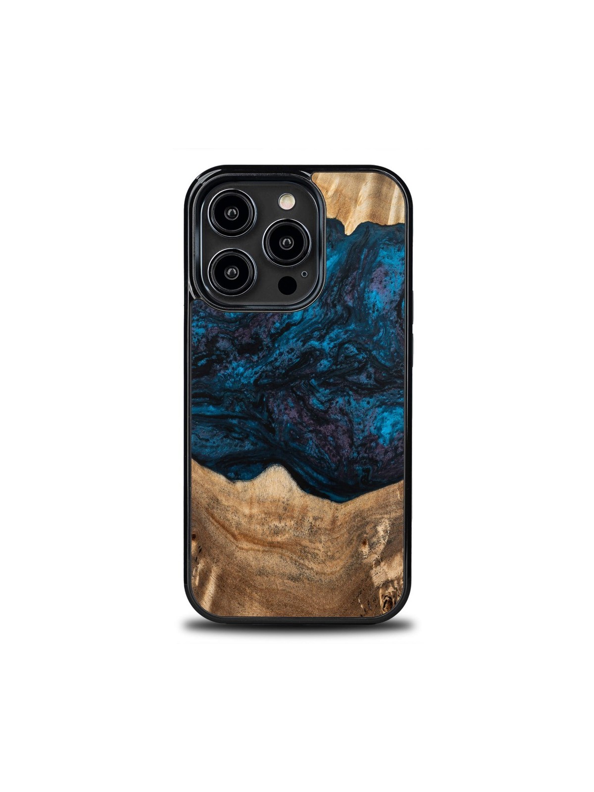 Resin & Wood iPhone 15 series case – Planets - Neptune