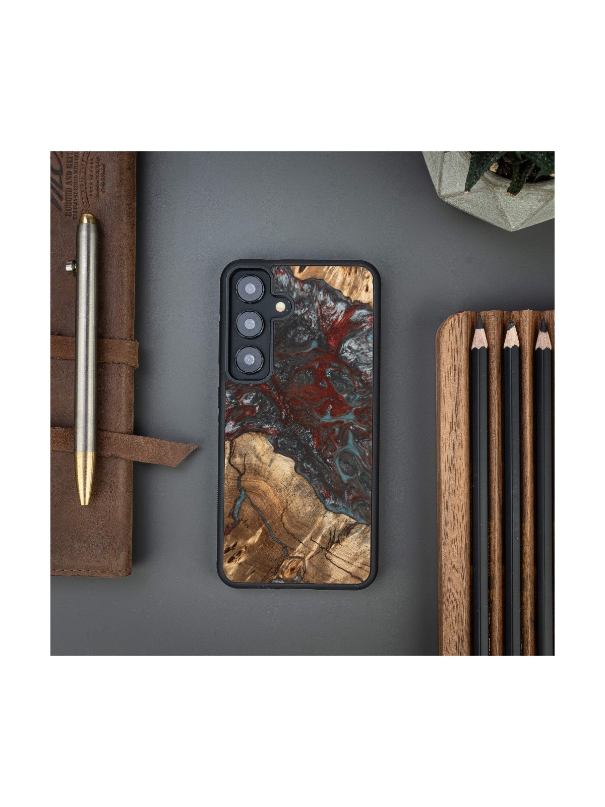 Resin & Wood Samsung S24 series case – Planets - Pluto