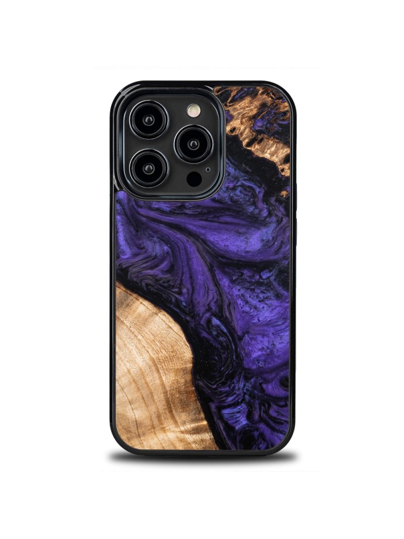 Resin & Wood iPhone 15 series case – Violet