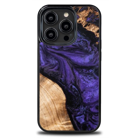 Resin & Wood iPhone 15 series case – Violet