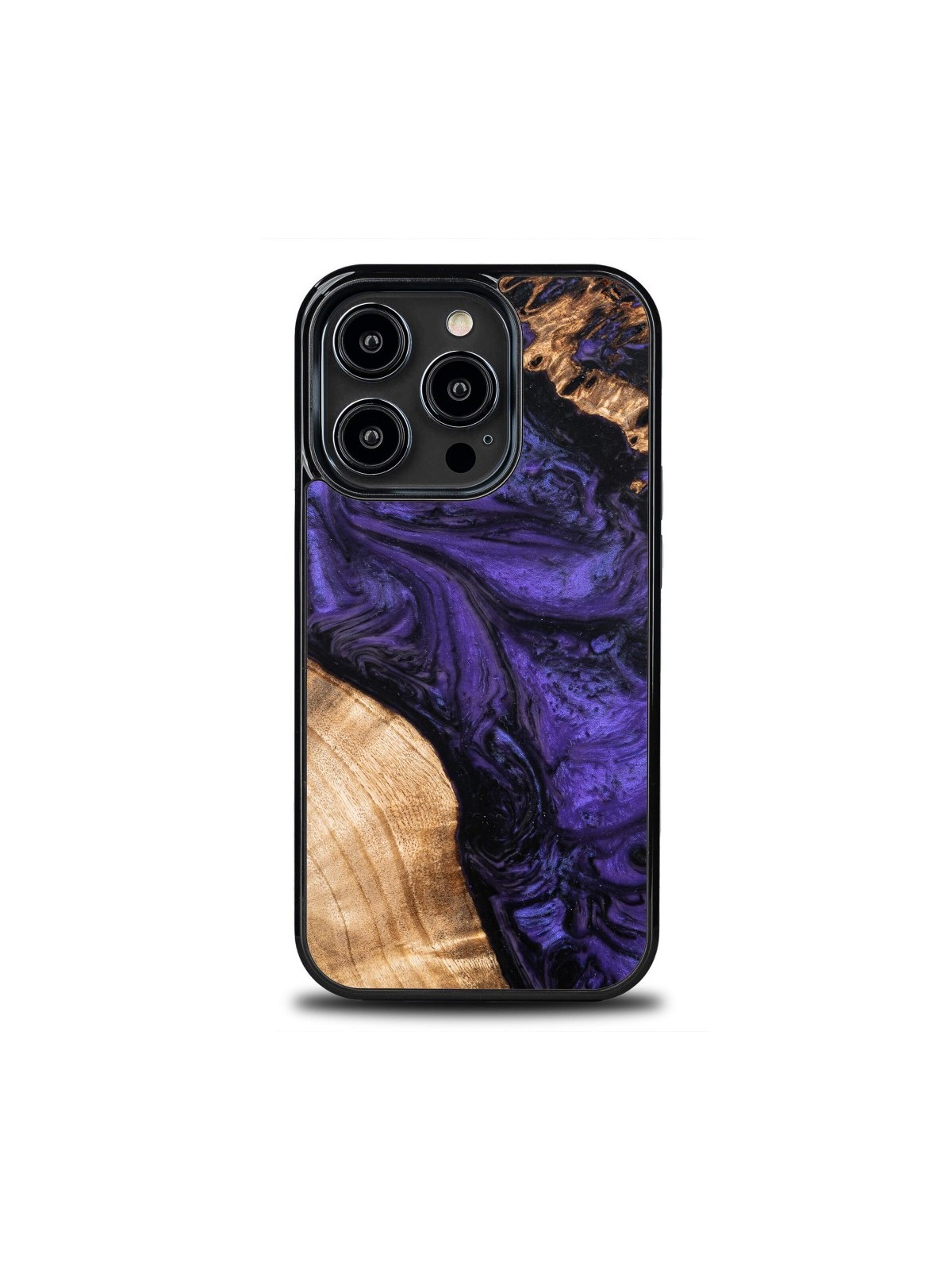 Resin & Wood iPhone 15 series case – Violet