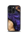 Vaigust & puidust iPhone 15 seeria ümbris – Violet