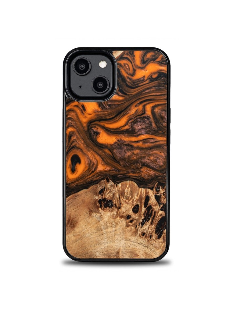 Resin & Wood iPhone 15 series case – Orange