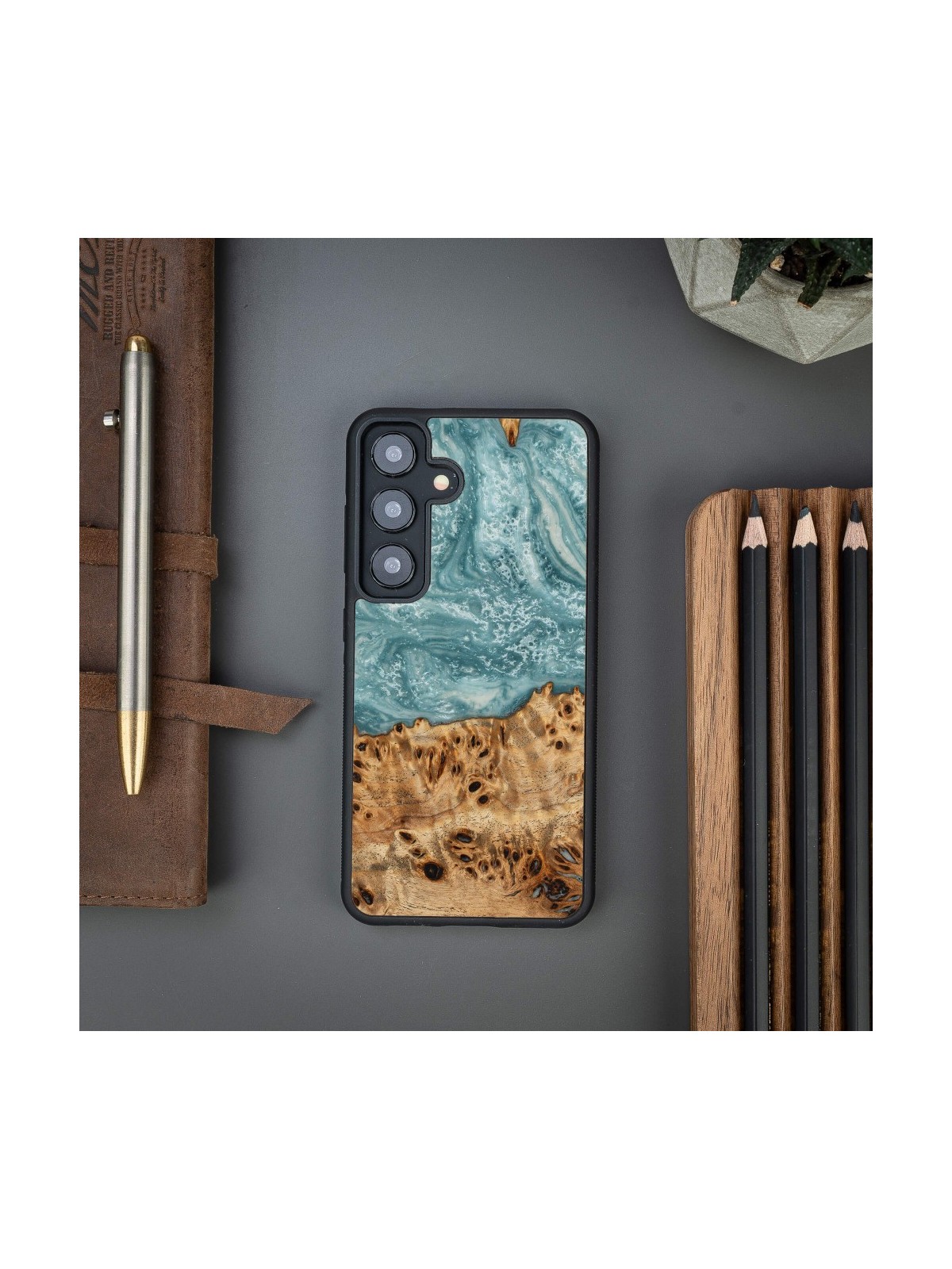 Resin & Wood Samsung S24 series case – Planets - Uranus