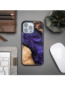 Resin & Wood iPhone 15 series case – Violet