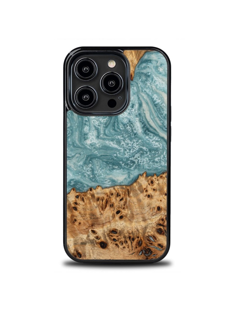 Resin & Wood iPhone 15 series case – Planets - Uranus